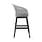 Armen Living Tutti Frutti Indoor Outdoor Bar Height Bar Stool in Black Brushed Eucalyptus Wood with Gray Rope LCTFBAGRBL30 - alternate 7